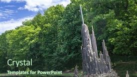  Presentation with azalea - Presentation design featuring basalt-rock-formation-in-azalea background and a tawny brown colored foreground