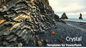  Presentation with rock - Slides enhanced with basalt rock formations troll toes background and a dark gray colored foreground