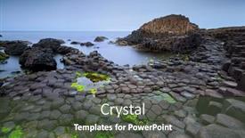  Presentation with rocks formation - Presentation design having basalt-rocks-formation-giant-s background and a tawny brown colored foreground