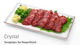  Presentation with japanese - PPT layouts with basashi-japanese-traditional-cuisine-isolated background and a white colored foreground