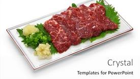  Presentation with japanese - Cool new theme with basashi-japanese-traditional-cuisine-isolated backdrop and a white colored foreground