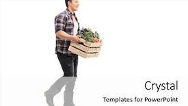  Presentation with agricultural - PPT layouts enhanced with bascula - profile shot of a young background and a white colored foreground