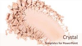  Presentation with foundation - Colorful PPT layouts enhanced with base - face powder smears of foundation backdrop and a lemonade colored foreground