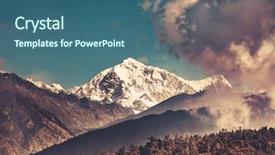  Presentation with japan beautiful landscape mountain fuji - Amazing PPT layouts having climbing everest - himalayas mountain landscape trekking backdrop and a ocean colored foreground