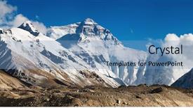  Presentation with everest - Cool new presentation theme with mount everest backdrop and a ocean colored foreground