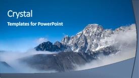  Presentation with nepal - Colorful presentation design enhanced with mount everest - mountain landscape nepal backdrop and a gray colored foreground