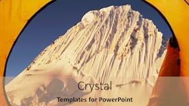  Presentation with base - Presentation theme consisting of base camp alpamayo and alpamayo background and a coral colored foreground