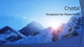  Presentation with everest - PPT layouts enhanced with base camp khumbu valley nepal background and a light blue colored foreground