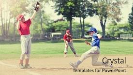  Presentation with base - Presentation with base during a baseball background and a lemonade colored foreground