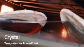  Presentation with base - Audience pleasing PPT layouts consisting of base for pizza backdrop and a tawny brown colored foreground