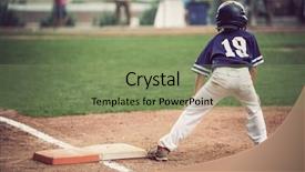  Presentation with base - PPT theme enhanced with base in a baseball game background and a seafoam green colored foreground