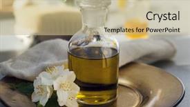  Presentation with essential oil - Slide set consisting of base oil with essential oils background and a  colored foreground