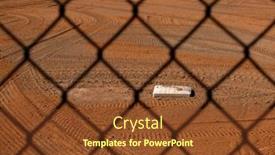  Presentation with baseball diamond - Slide set having base-on-baseball-diamond-through background and a tawny brown colored foreground