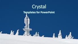  Presentation with radio communication - Beautiful presentation design featuring radio base station - communication tower in ice backdrop and a ocean colored foreground