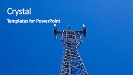  Presentation with gsm - Cool new presentation design with gsm cellsite antenna array backdrop and a  colored foreground
