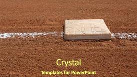  Presentation with baseball field - Slide set enhanced with base with the field beyond background and a tawny brown colored foreground