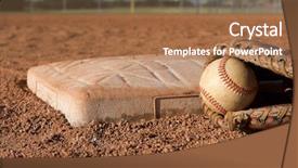  Presentation with mlb baseball - Colorful slide deck enhanced with baseball and glove by second backdrop and a coral colored foreground