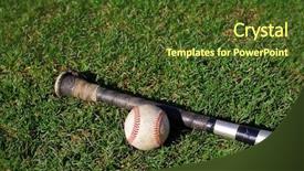  Presentation with baseball - Cool new presentation with baseball background backdrop and a tawny brown colored foreground