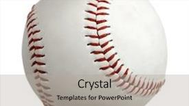  Presentation with baseball - Slides enhanced with baseball ball isolated on white background and a light gray colored foreground