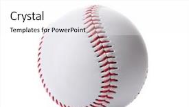  Presentation with baseball - Presentation with baseball ball isolated on white background and a  colored foreground