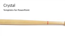  Presentation with baseball - Theme with baseball bat isolated on white background and a white colored foreground