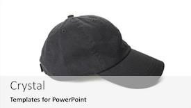  Presentation with baseball - Theme consisting of baseball cap background and a white colored foreground