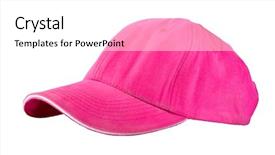  Presentation with graduation white cap - Cool new theme with baseball caps isolated on white backdrop and a  colored foreground