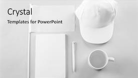  Presentation with baseball card - Theme featuring baseball card - set of blank items background and a white colored foreground