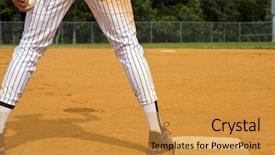  Presentation with 8 ball billiards - Beautiful presentation featuring baseball diamond - 1st baseman with ball backdrop and a gold colored foreground