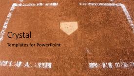  Presentation with baseball home plate - Beautiful PPT layouts featuring baseball field at home plate backdrop and a red colored foreground