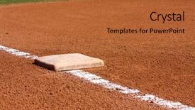  Presentation with baseball field - Colorful theme enhanced with baseball field at third base backdrop and a red colored foreground