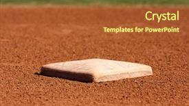  Presentation with mlb baseball - Beautiful presentation theme featuring baseball field second base backdrop and a red colored foreground