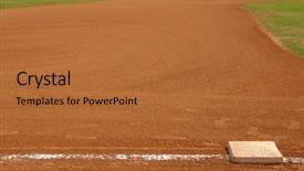  Presentation with third - PPT layouts featuring baseball field third base background and a red colored foreground