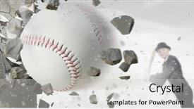  Presentation with training - Cool new slides with baseball girl training backdrop and a light gray colored foreground