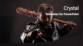  Presentation with taking the blood pressure in black women - Colorful PPT theme enhanced with baseball hockey - killer with bloody bat backdrop and a wine colored foreground