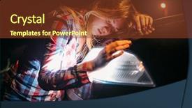  Presentation with female - Presentation featuring baseball hockey - unconscious female victim of serial background and a tawny brown colored foreground