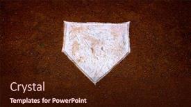  Presentation with baseball home plate - Slides having baseball-home-plate-base-ball background and a wine colored foreground