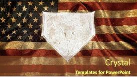  Presentation with baseball home plate - Presentation design consisting of baseball-home-plate-base-ball background and a tawny brown colored foreground