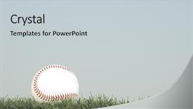  Presentation with baseball field - PPT layouts consisting of baseball in the grass background and a  colored foreground