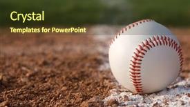  Presentation with baseball field - Slide deck with baseball in the infield near background and a tawny brown colored foreground