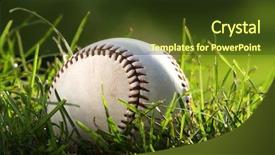  Presentation with baseball field - Slide set enhanced with baseball in the tall grass background and a  colored foreground