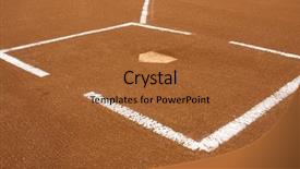  Presentation with baseball home plate - Slide deck consisting of common face of one euro background and a coral colored foreground.