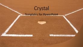  Presentation with baseball home plate - Audience pleasing presentation consisting of baseball infield at home plate backdrop and a  colored foreground