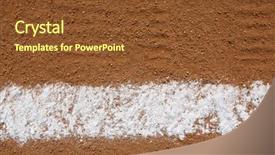  Presentation with chalk sports - Audience pleasing slide deck consisting of baseball infield chalk line backdrop and a tawny brown colored foreground