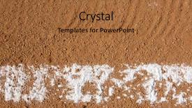  Presentation with mlb baseball - PPT theme featuring baseball infield chalk line background and a red colored foreground