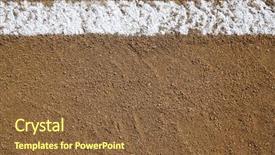  Presentation with mlb baseball - Colorful slide deck enhanced with baseball infield chalk line backdrop and a tawny brown colored foreground