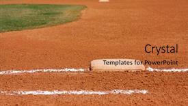  Presentation with baseball field - Presentation enhanced with baseball infield view background and a red colored foreground