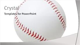  Presentation with clipping - Slides enhanced with baseball-isolated-on-white background and a white colored foreground