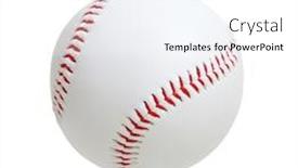  Presentation with clipping - Cool new theme with baseball-isolated-on-white backdrop and a white colored foreground