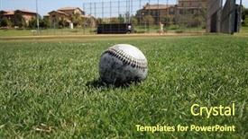 Presentation with lays - Audience pleasing presentation theme consisting of baseball lays in the grass backdrop and a tawny brown colored foreground